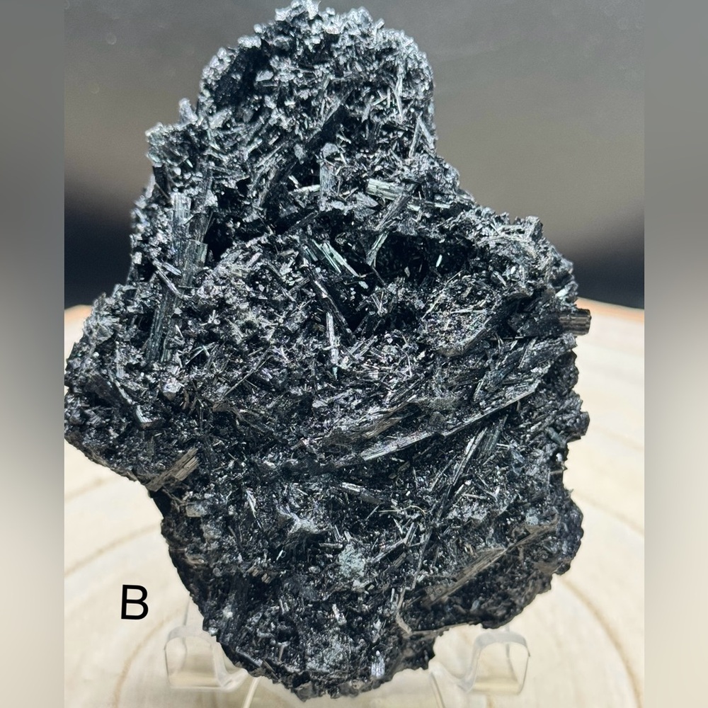 14oz Black Druzy Tourmaline Specimen Cluster